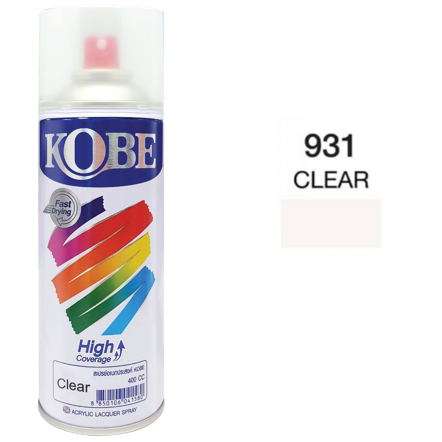 Kobe Spray Paints, 400ml, Premium All Purpose Lacquer Spray Paint. Clear Lacquers